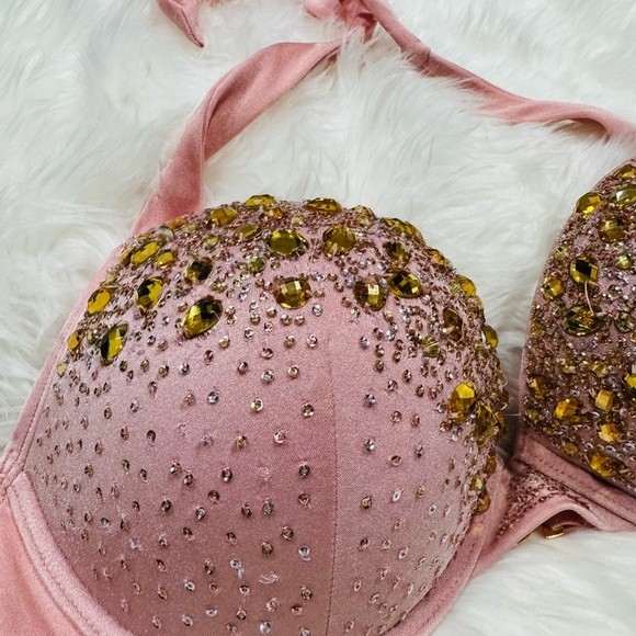 Rare Discontinued Crystal Pink Bombshell Victorias Secret Swim top - Picture 3 of 14